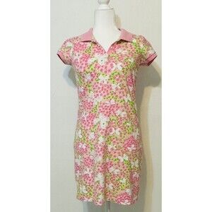 Lilly Pulitzer Youth Size 14 Vintage White Label Floral Dress Preppy Cottage